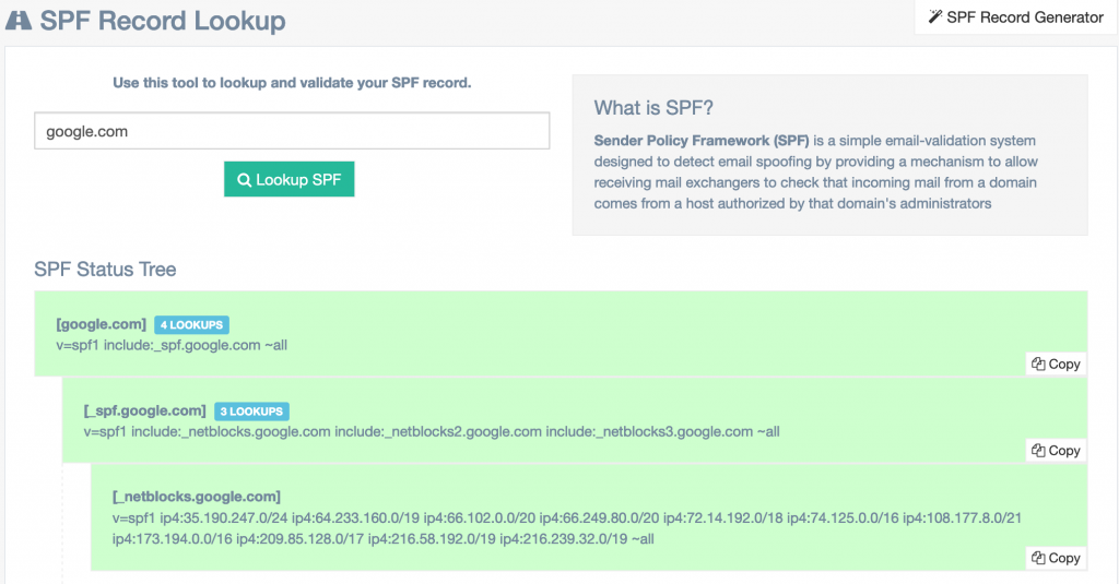 Spf Record Lookup In Steps Easydmarc