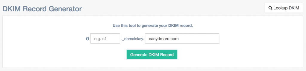 record dmarc dkim generator fix found