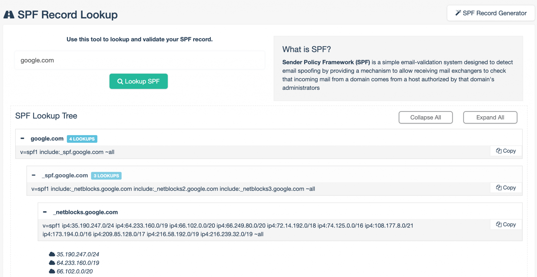 SPF Record Lookup in 3 Steps EasyDMARC