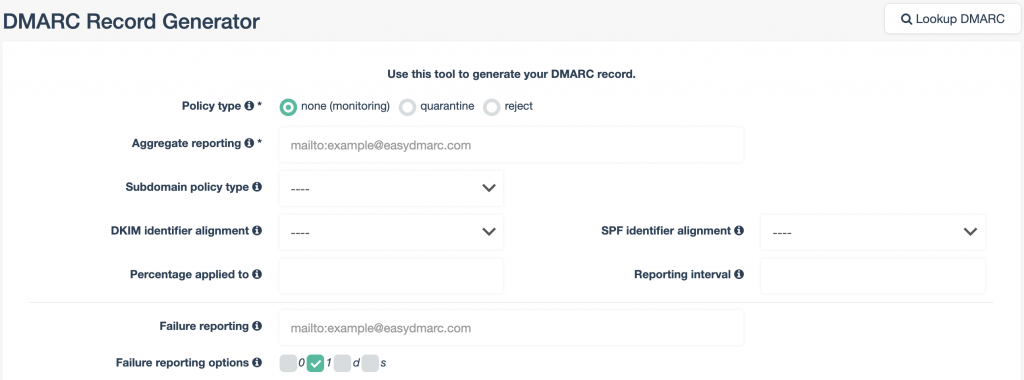 DMARC-Record-Generator