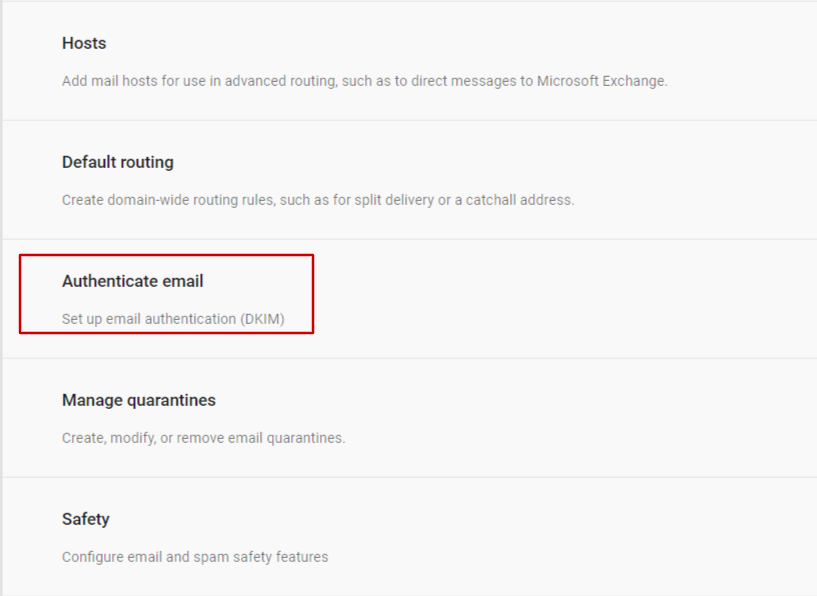 DKIM-For-GSuite-Google-Authentication