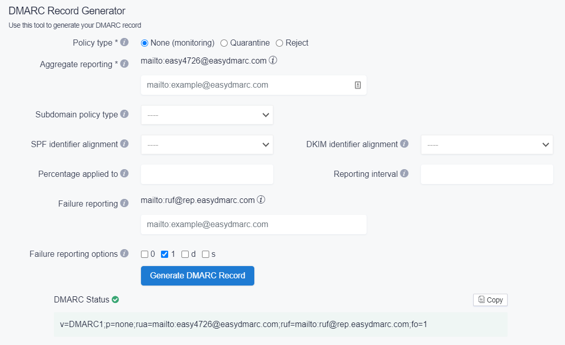 DMARC-Record-Generator-EasyDMARC