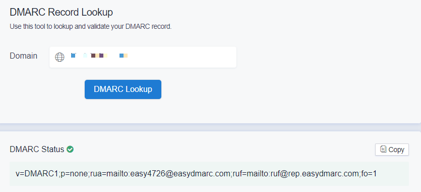 DMARC-Record-Lookup-EasyDMARC