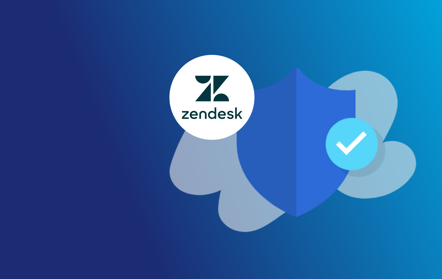 Zendesk logo on a blue background