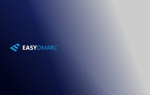 EasyDMARC logo on a blue background