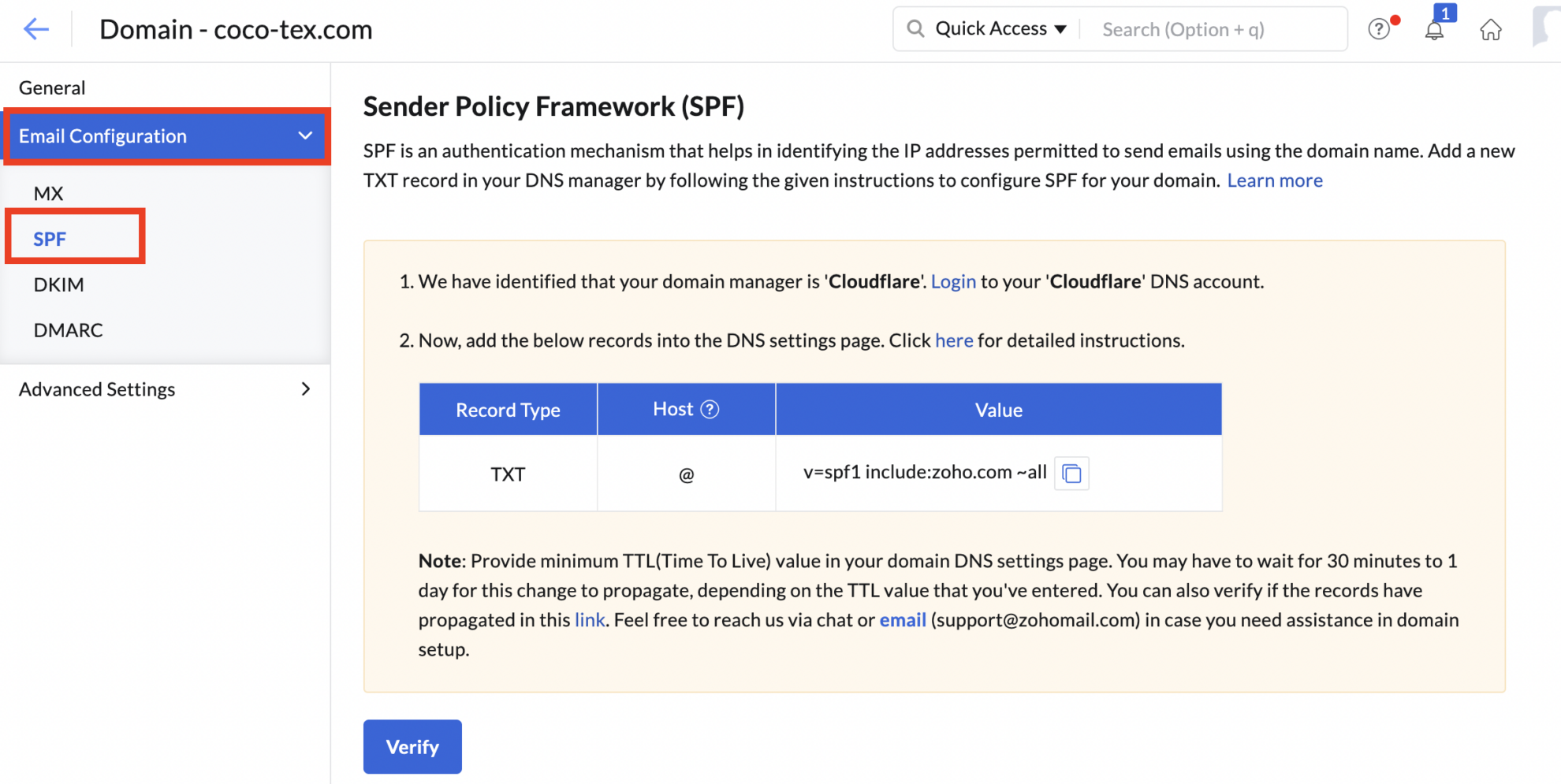 google mail spf setup