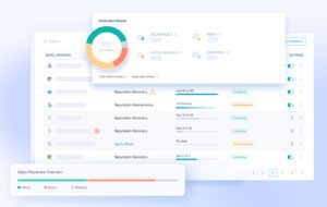Image showcasing EasySender dashboard and features.