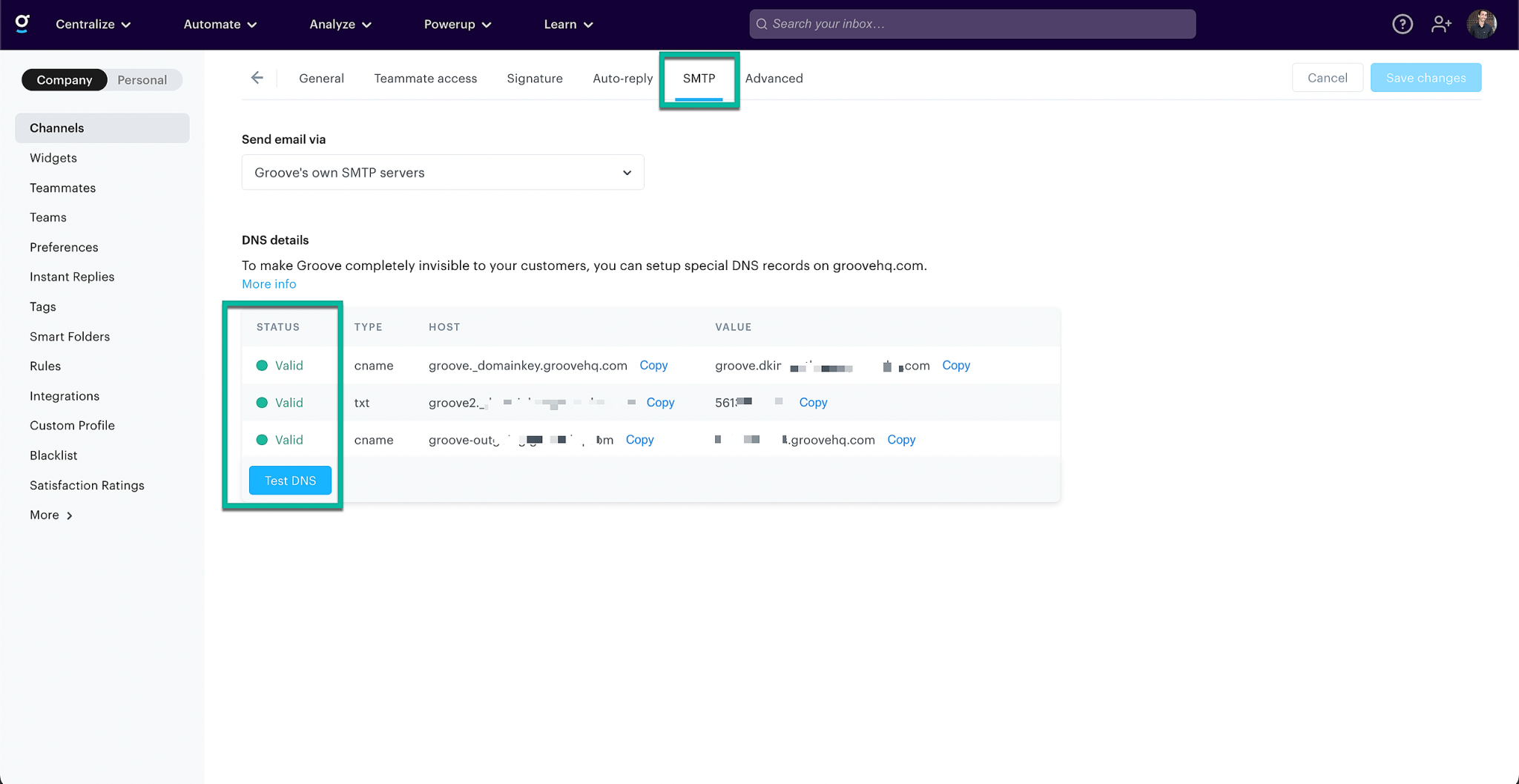 Groove SPF and DKIM configuration | EasyDMARC