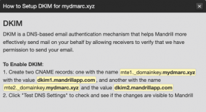 how to set up dkim