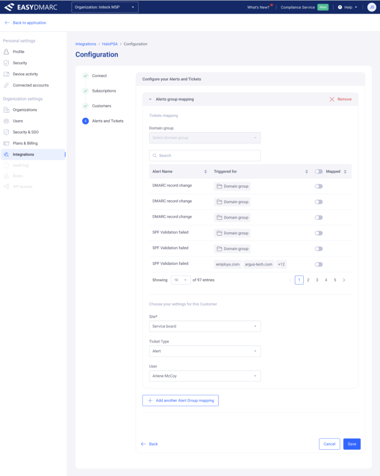 Integration with HaloPSA | EasyDMARC