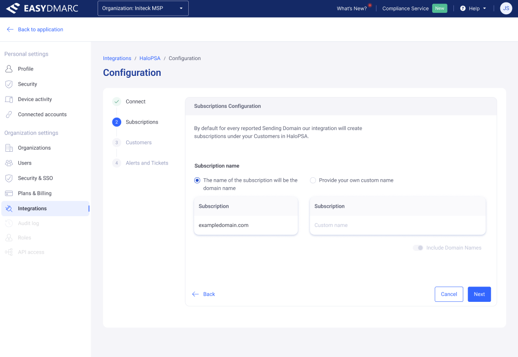 Integration with HaloPSA | EasyDMARC