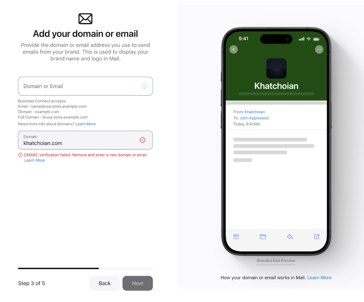 Ios Branded Mail Set Up Branded Email & DMARC for Apple Business