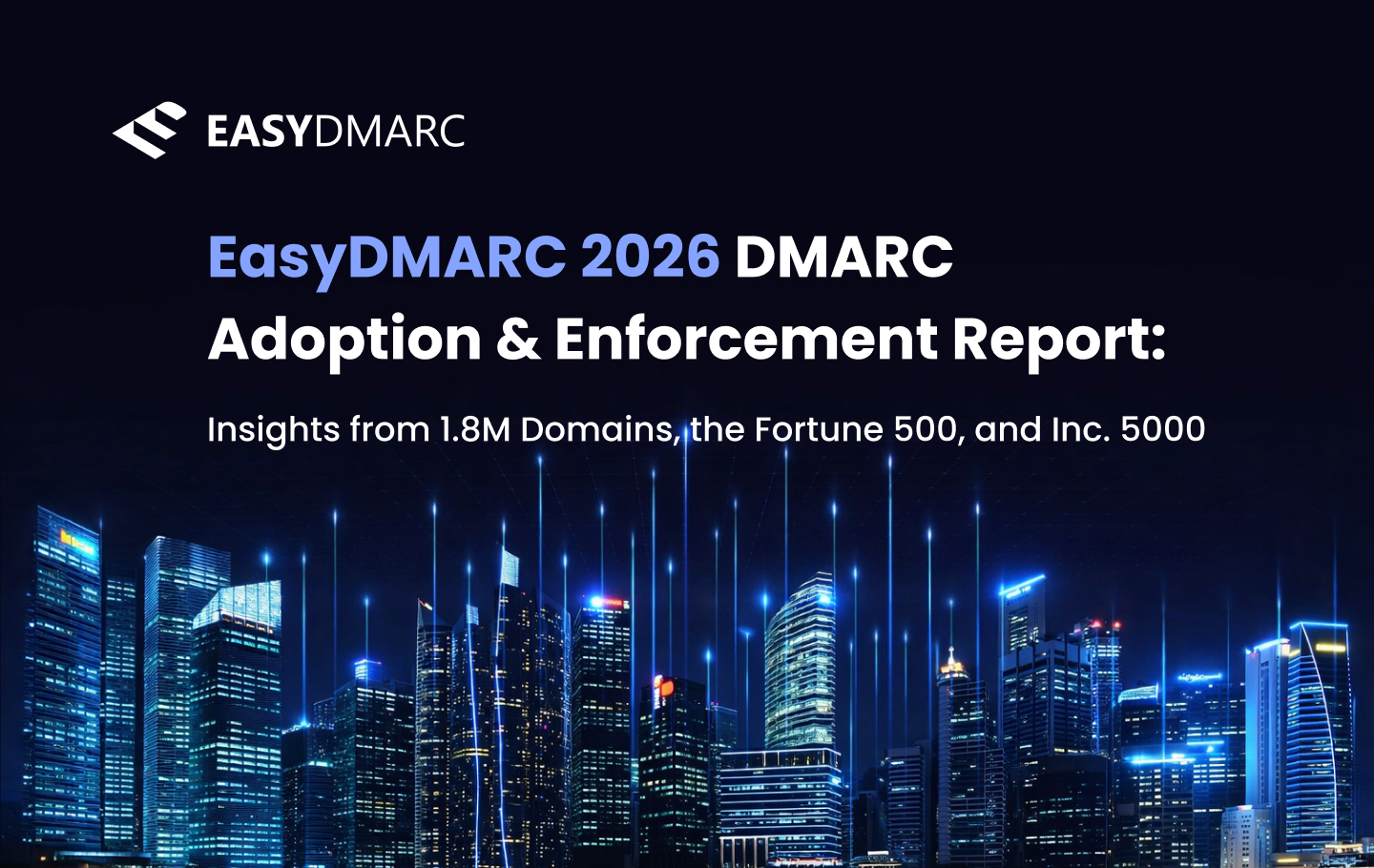 EasyDMARC 2026 DMARC Adoption & Enforcement Report: Insights from 1.8M Domains, the Fortune 500, and Inc. 5000