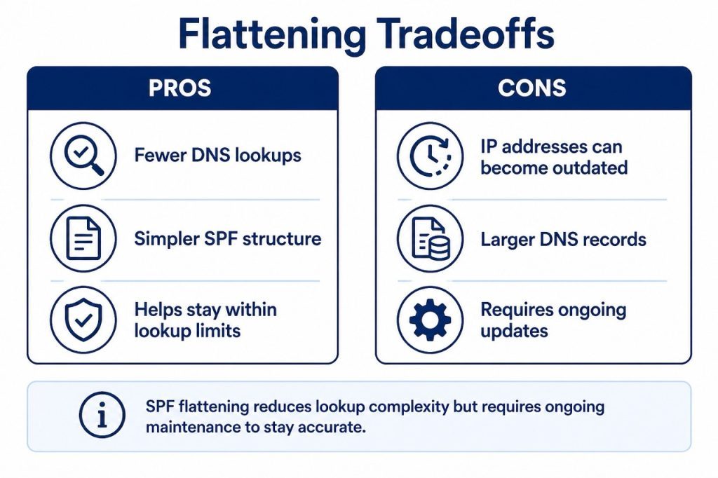 Flattening tradeoffs: pros and cons