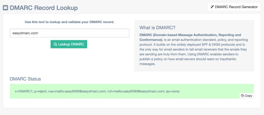 DMARC-record-lookup