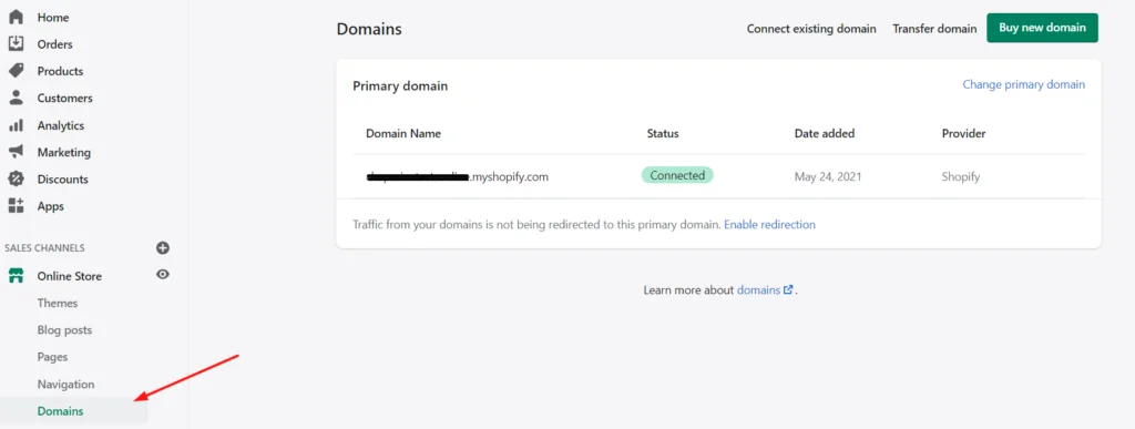 Shopify Domain Set up