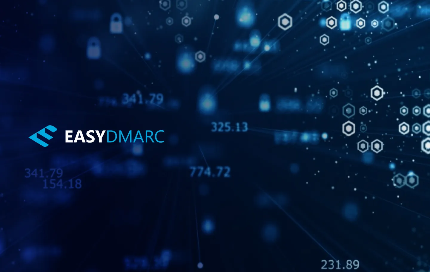 EasyDMARC logo on a dark blue background