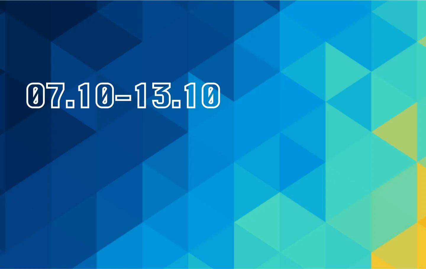 07.10-13.10 date on a blue background