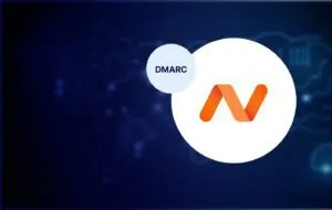Namecheap logo and DMARC written on it on a blue backgrouund